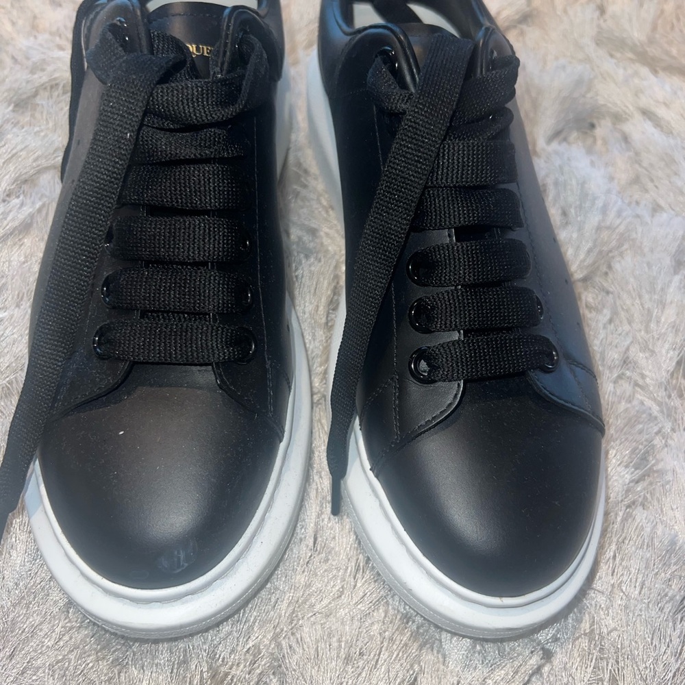 Alexander McQueen Black and White Athletic Shoes